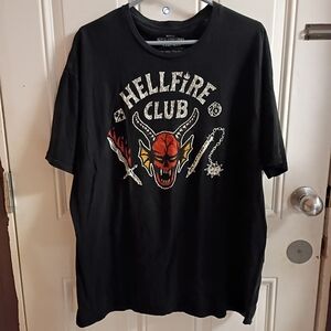 2/$10 Black Hellfire Club Graphic T-Shirt Size 2X
